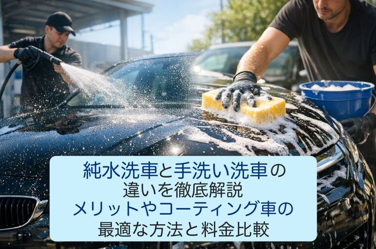 純水洗車と手洗い洗車の違いを徹底解説｜メリットやコーティング車の最適な方法と料金比較