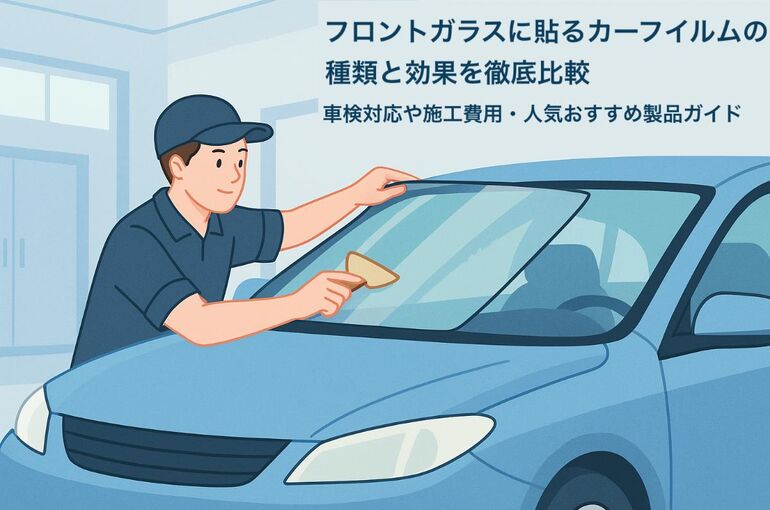 フロントガラスに貼るカーフイルムの種類と効果を徹底比較｜車検対応や施工費用・人気おすすめ製品ガイド