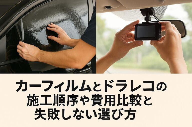 カーフィルムとドラレコの施工順序や費用比較と失敗しない選び方の全知識