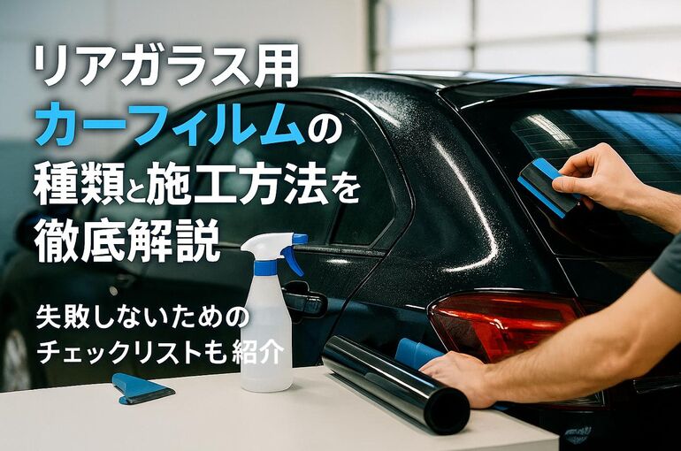 リアガラス用カーフィルムの種類と施工方法を徹底解説｜失敗しないためのチェックリストも紹介