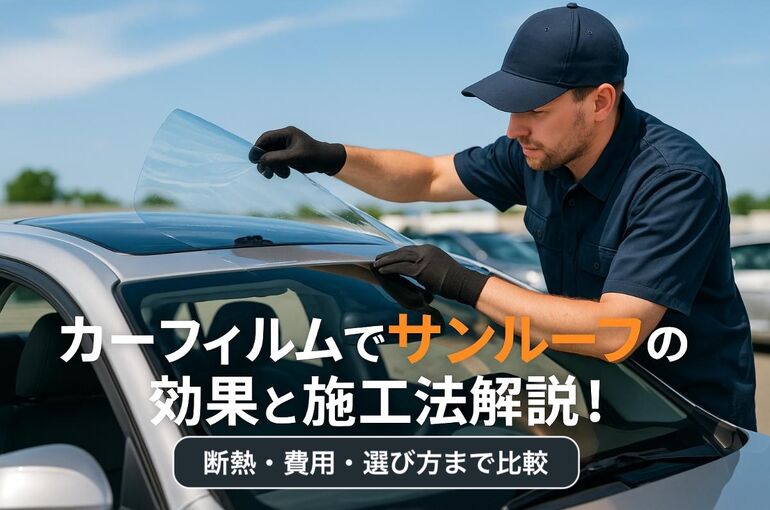 カーフィルムでサンルーフの効果と施工法解説！断熱・費用・選び方まで比較