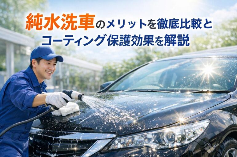 純水洗車のメリットを徹底比較とコーティング保護効果を解説